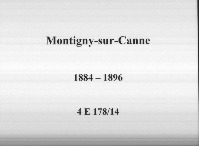 Montigny-sur-Canne : actes d'état civil.