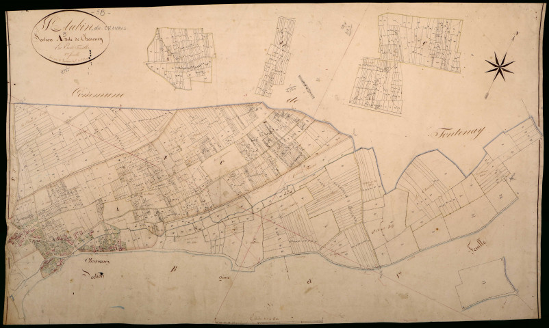 Saint-Aubin-des-Chaumes, cadastre ancien : plan parcellaire de la section A dite de Charancy, feuille 3
