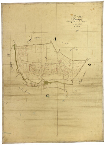 Germigny-sur-Loire, cadastre ancien : plan parcellaire de la section A dite de Montalin, feuille 2