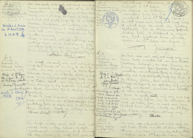 Saint-Léger-des-Vignes : actes d'état civil (naissances).