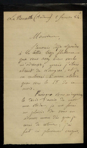 ROYER (Charles), peintre, conservateur du musée de Langres (Haute-Marne) : 35 lettres, 1 carte postale illustrée.