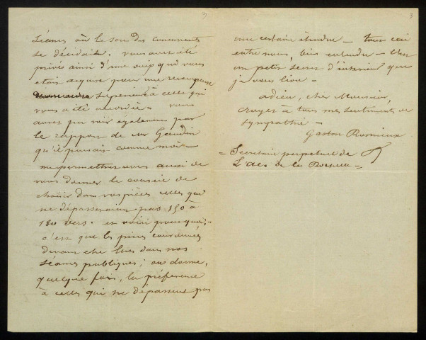 ROMIEUX (Gaston), secrétaire de l'Académie de La Rochelle : 2 lettres.