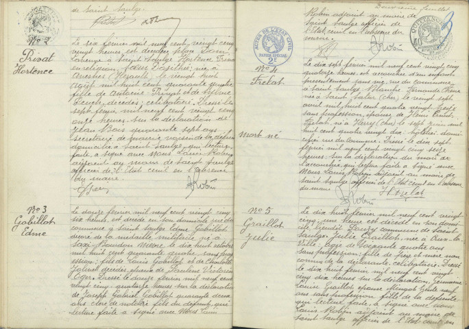 Saint-Saulge : actes d'état civil (décès).