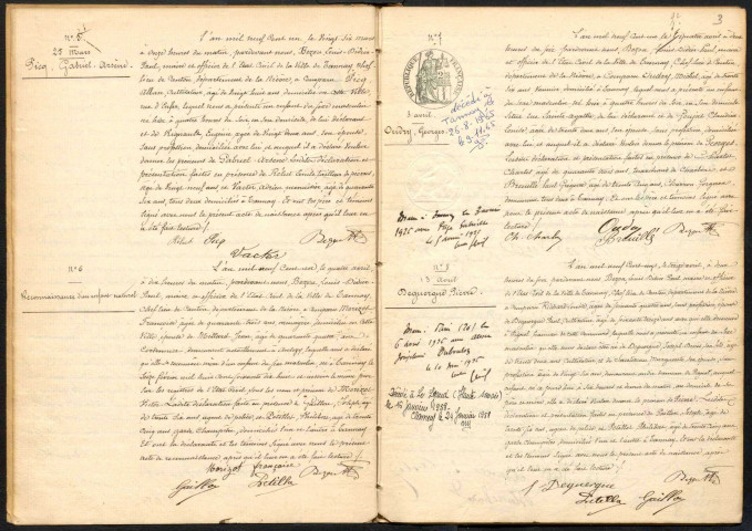 Tannay : actes d'état civil.