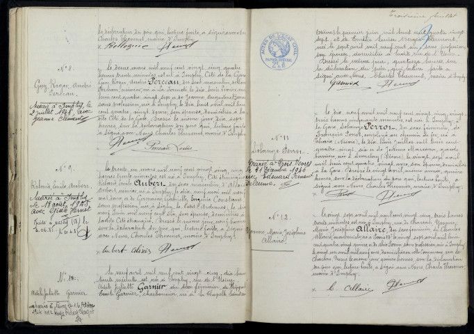 Imphy : actes d'état civil.