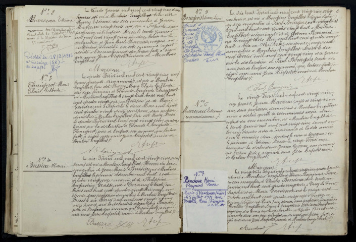 Moulins-Engilbert : actes d'état civil.