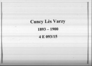 Cuncy-lès-Varzy : actes d'état civil.