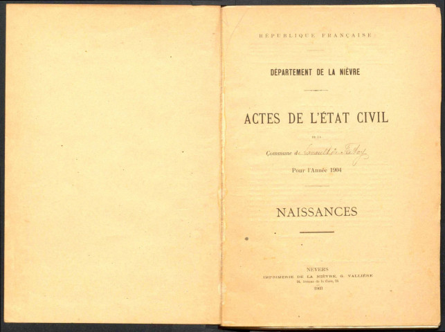 Lavault-de-Frétoy : actes d'état civil.
