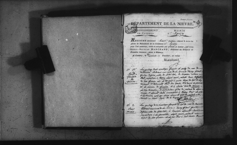 Epiry : actes d'état civil.