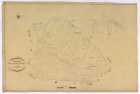 Bazoches, cadastre ancien : plan parcellaire de la section B dite de Cueugne, feuille 2