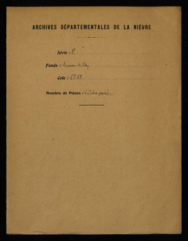 Liève des droits de blairies dus à la baronnie de Vitry.