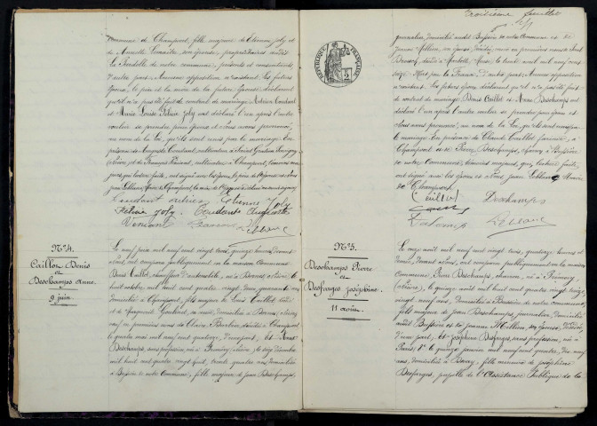 Champvert : actes d'état civil.