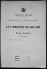 Nevers, Section de Loire, 13e sous-section : recensement de 1906