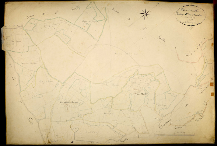 Montsauche-les-Settons, cadastre ancien : plan parcellaire de la section B dite de Natalou, feuille 5
