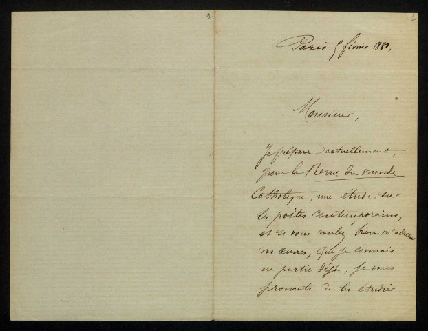GOURDON (Georges), poète à Rochefort (Charente-Maritime), directeur de La Tablette des Deux Charentes (1852-1915) : 17 lettres, manuscrit.