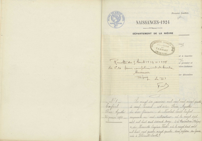 Teigny : actes d'état civil.