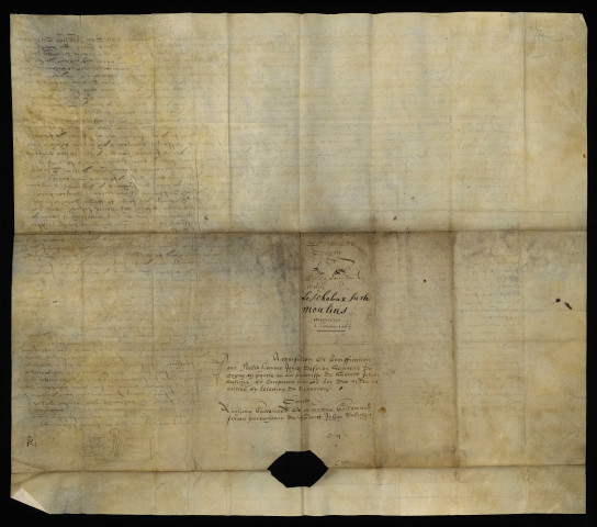 Biens et droits. - Foncier dit des chailloux sur le moulin, au finage de Cougny, paroisse de Saint-Jean-de-Lichy (commune de Saint-Jean-aux-Amognes), vente par les frères Gallemard (Gamard) au seigneur Desprez : copie du contrat du 2 janvier 1565.