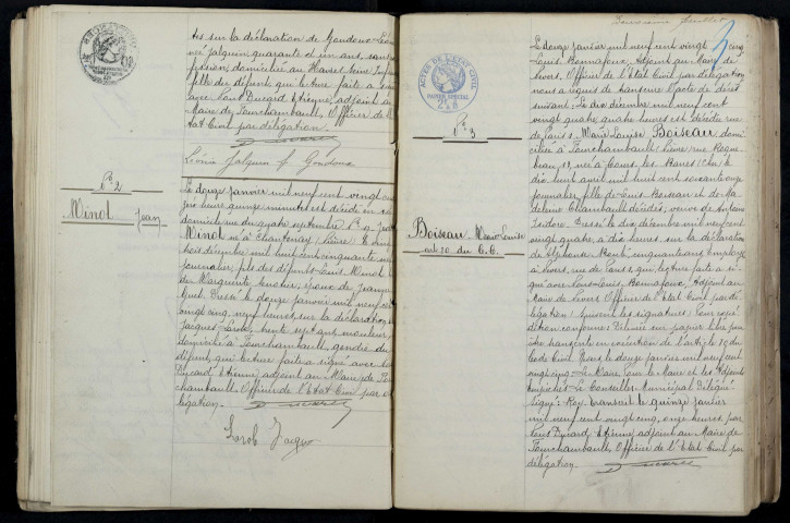 Fourchambault : actes d'état civil (décès).