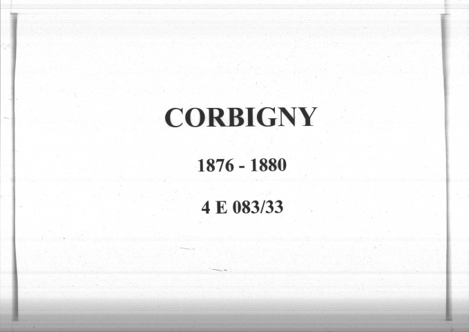 Corbigny : actes d'état civil.
