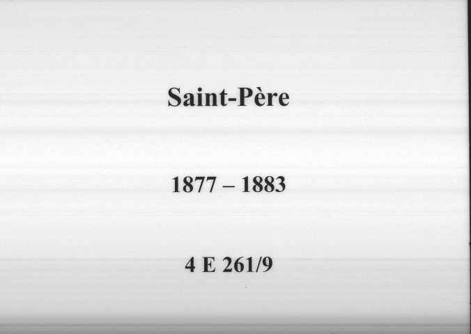 Saint-Pere : actes d'état civil.