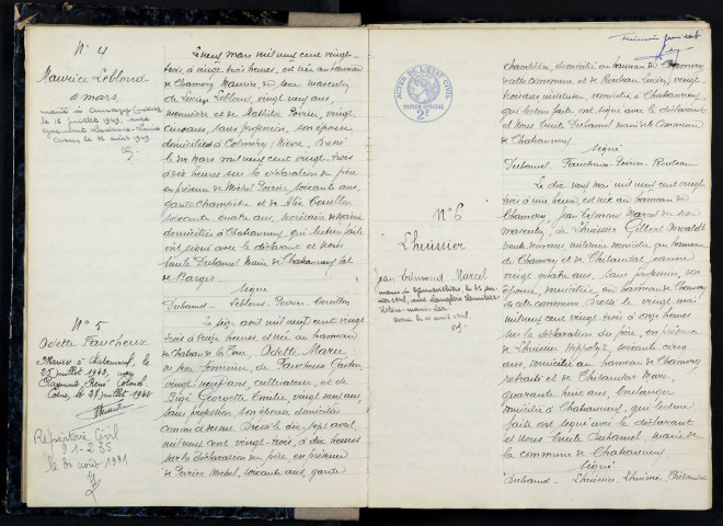 Châteauneuf-Val-de-Bargis : actes d'état civil.