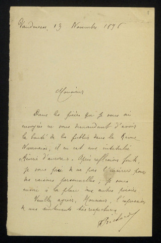RICHARD (Fernand), poète à Fours et à Nevers (Nièvre) : 58 lettres.