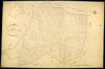 Nuars, cadastre ancien : plan parcellaire de la section B dite de Nuars, feuille 3
