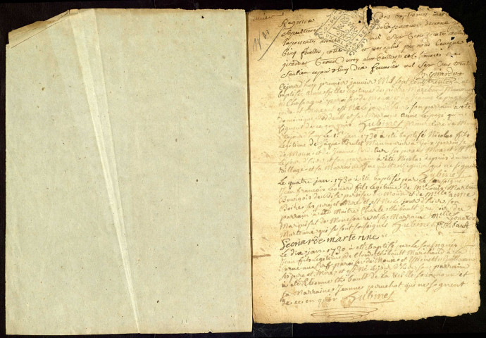 Moux-en-Morvan : registres paroissiaux.