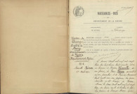 Thianges : actes d'état civil.