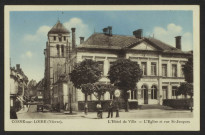 COSNE-sur-LOIRE (Nièvre). L'Hôtel de Ville - L'église et rue St-Jacques