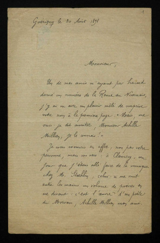 BARAT (Théodore), étudiant et poète (né en 1879) : 3 lettres, manuscrits.