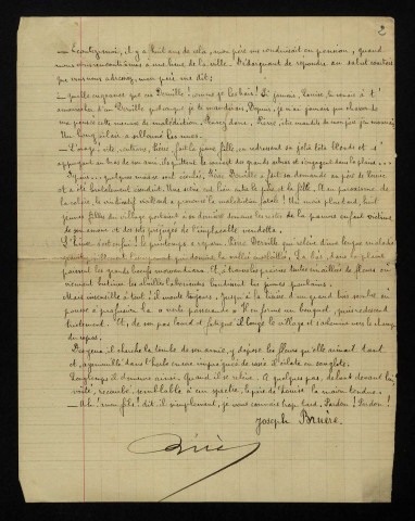 BRUERE (Joseph) : manuscrit.