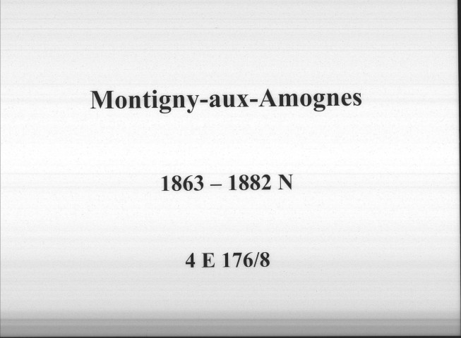 Montigny-aux-Amognes : actes d'état civil.