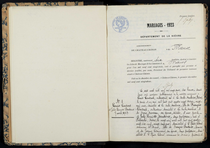 Maux : actes d'état civil.