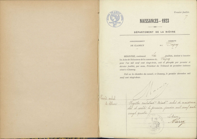 Teigny : actes d'état civil.