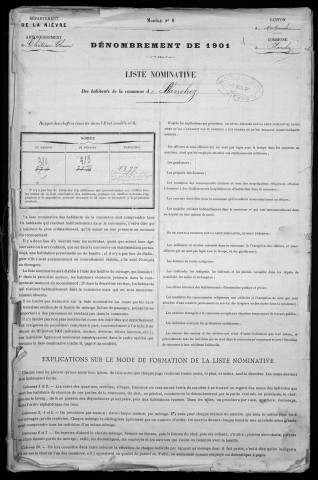 Planchez : recensement de 1901