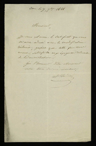 BLANDIN, à Cosne : 1 lettre.