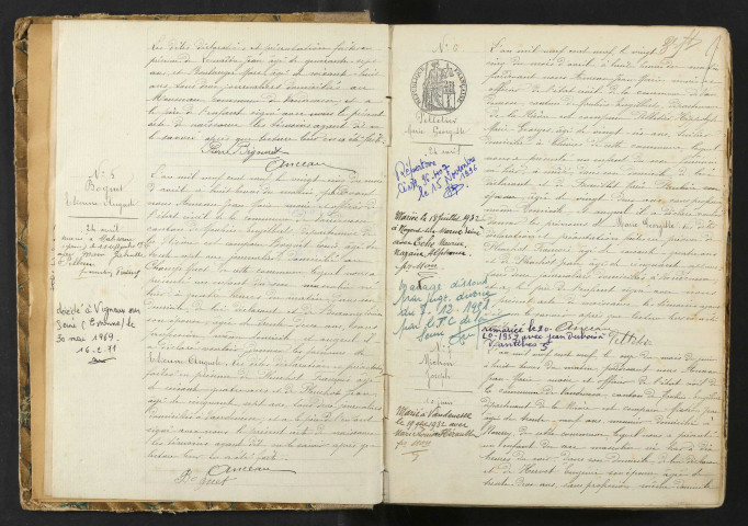 Vandenesse : actes d'état civil.