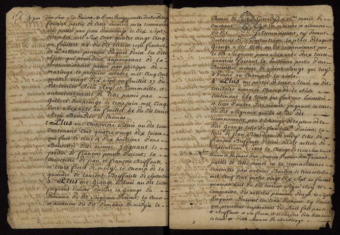 Fiefs de Sainte-Marie-de-Flagelles et Saint-Martin-de-La-Bretonnière à Sainte-Marie : terrier.