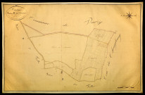 Oudan, cadastre ancien : plan parcellaire de la section B dite des Crisenons, feuille 2
