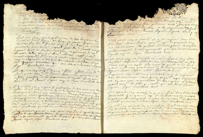 Oulon : registres paroissiaux.