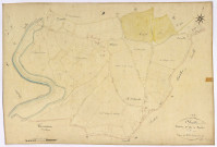 Châtillon-en-Bazois, cadastre ancien : plan parcellaire de la section D dite de Semlin