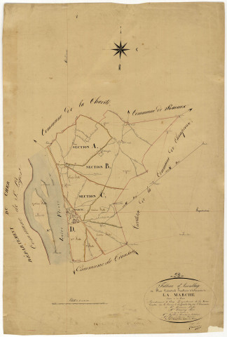 La Marche, cadastre ancien : tableau d'assemblage