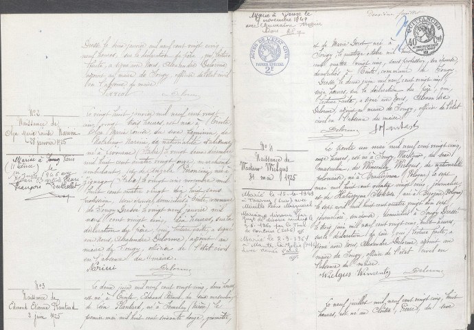 Sougy-sur-Loire : actes d'état civil.