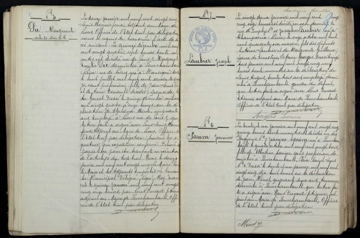 Fourchambault : actes d'état civil (décès).