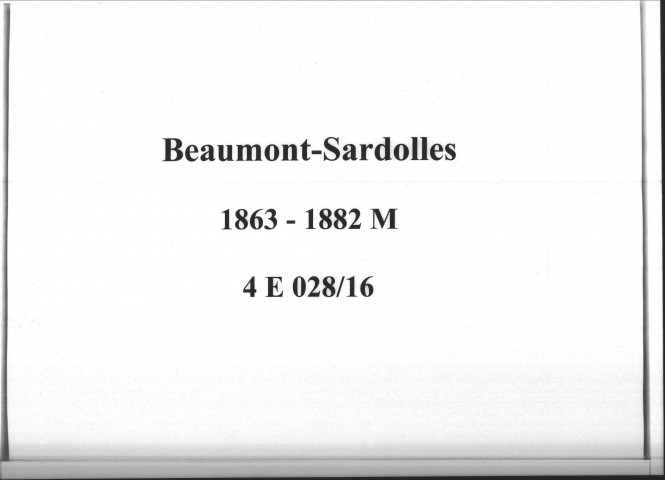 Beaumont-Sardolles : actes d'état civil.