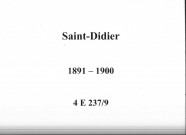 Saint-Didier : actes d'état civil.