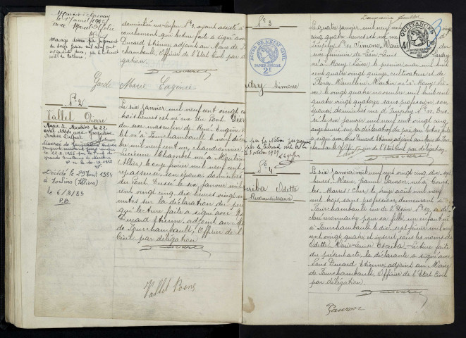 Fourchambault : actes d'état civil (naissances).