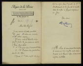 CHAMBURE (Hugues de) : 3 lettres, manuscrits.