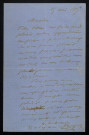 TABAR (Léopold), peintre (1818-1869) : 2 lettres.